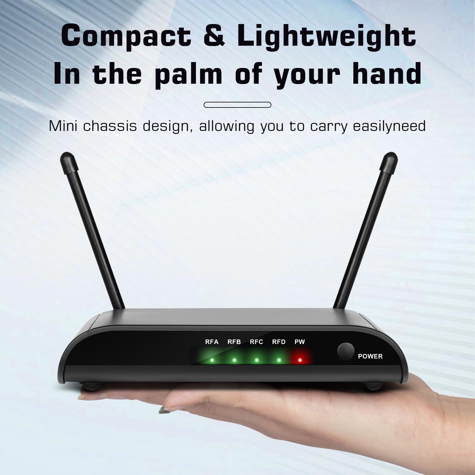 Micrófonos inalámbricos de karaoke Depusheng R4-Pro, sistema profesional de micrófono de mano de 4 canales, micrófono metálico dinámico para karaoke, iglesias, karaoke en casa, reuniones, fiestas, DJ,