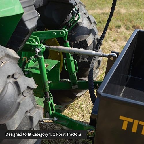 Miniatura 7 de Caja de descarga hidráulica compatible con enganche rápido de 30 pies cúbicos, categoría 1, 3 puntos, accesorio de paisajismo