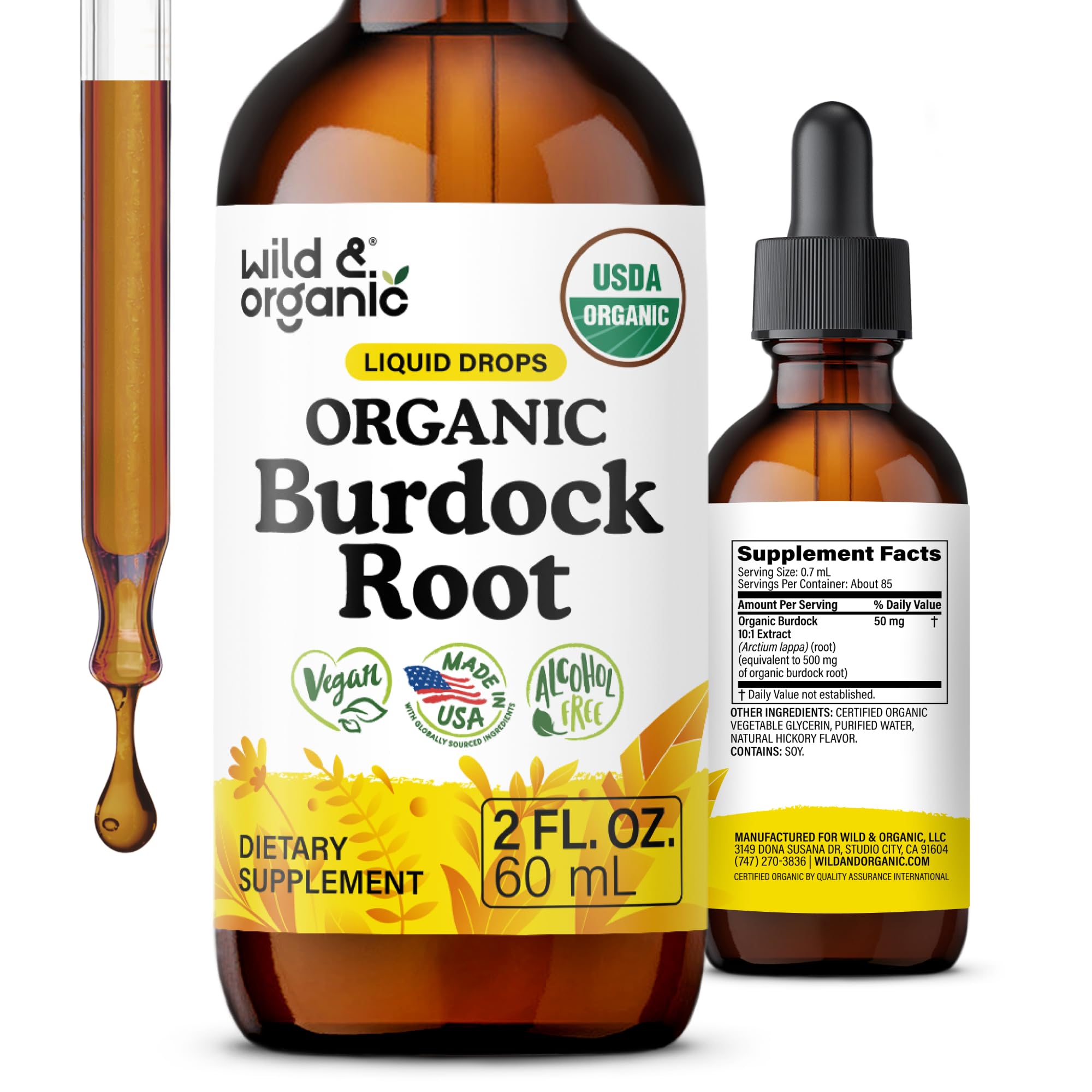 USDA Organic Burdock Root Tincture - Antioxidant & Detox Support - 4 oz — Amazon image 10