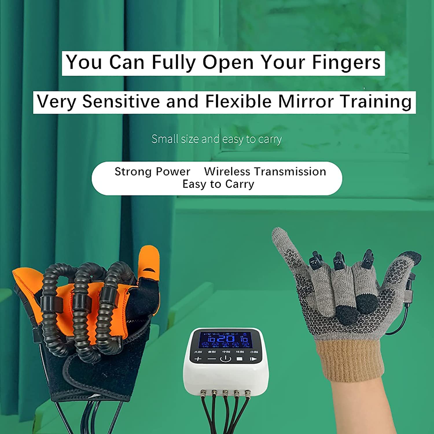 Equipo de órtesis de Dedo de Robot de rehabilitación para Entrenamiento de recuperación de hemiplejía de accidente cerebrovascular Corrección de flexión de Dedo, extensión de Dedo (Ri