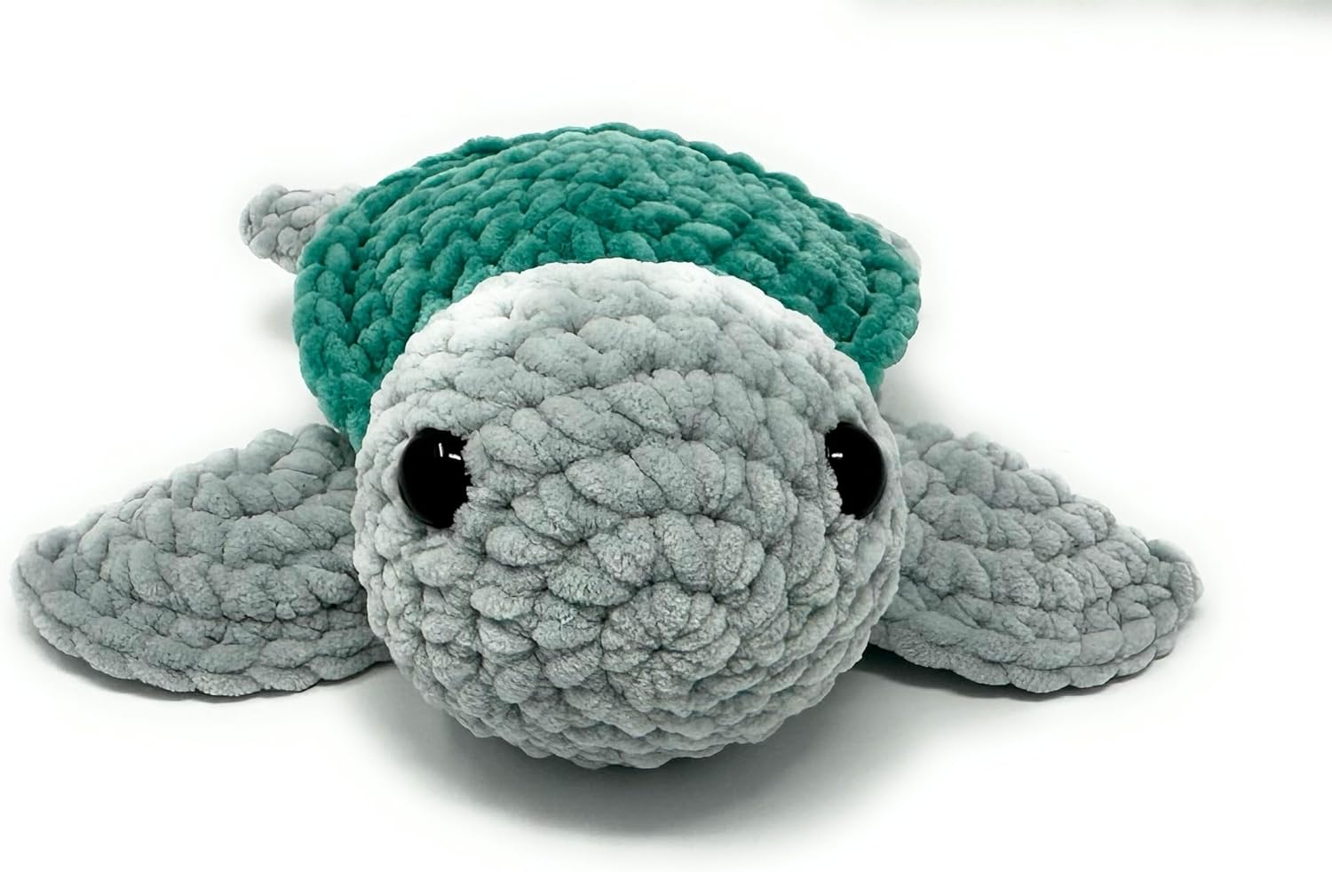 Crochet Turtle 9 inches Plushie Stuffed Animal Toy Tortoise for All Ages, Birthdays & Occasions | Cozy, Cuddly & Decorative | Nursery Props, Home & Classroom Decor (Sea Green)