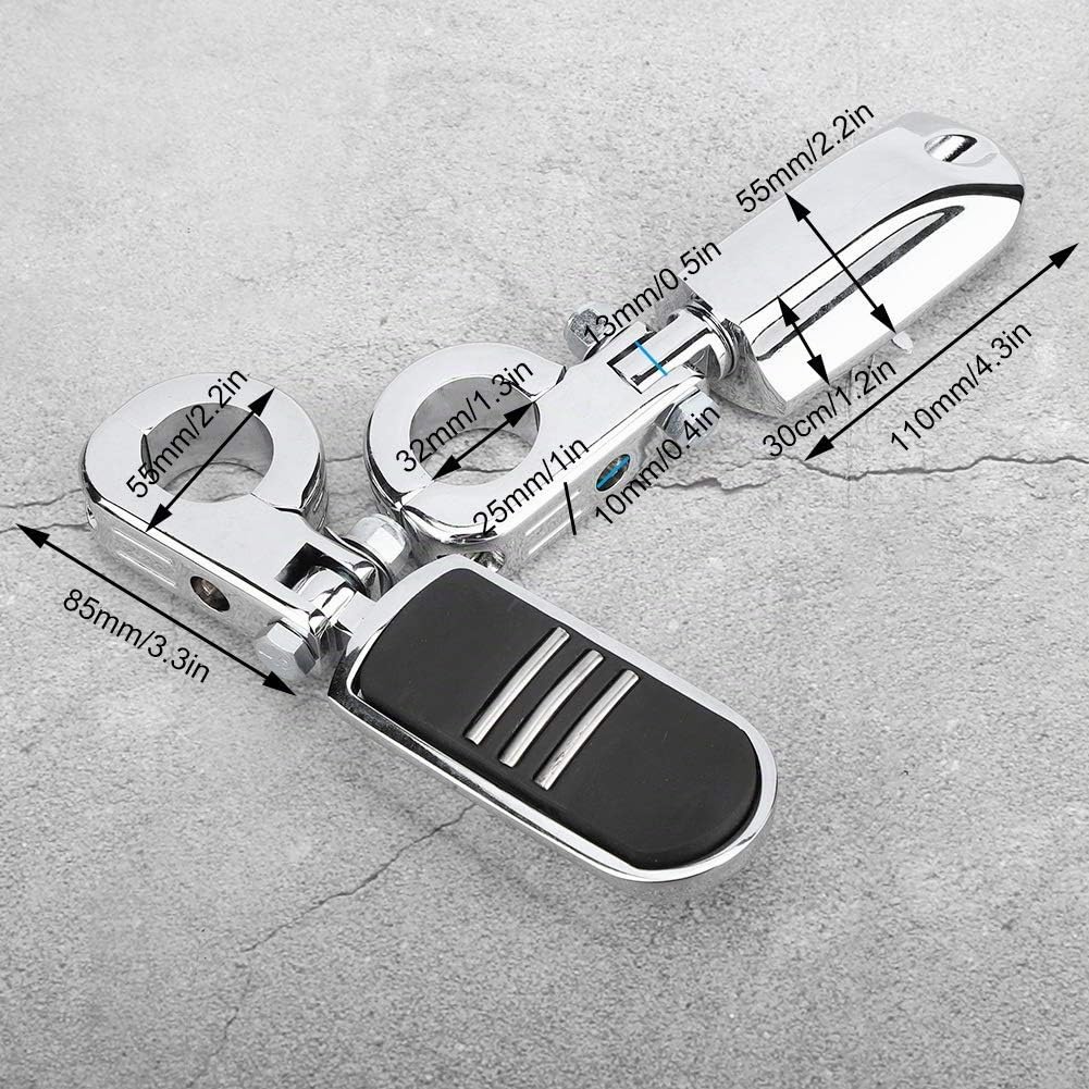 Repose-pieds de moto, adaptés au repose-pieds de moto chromé GoldWing GL1500 GL1800 avec support 2 pièces 32mm