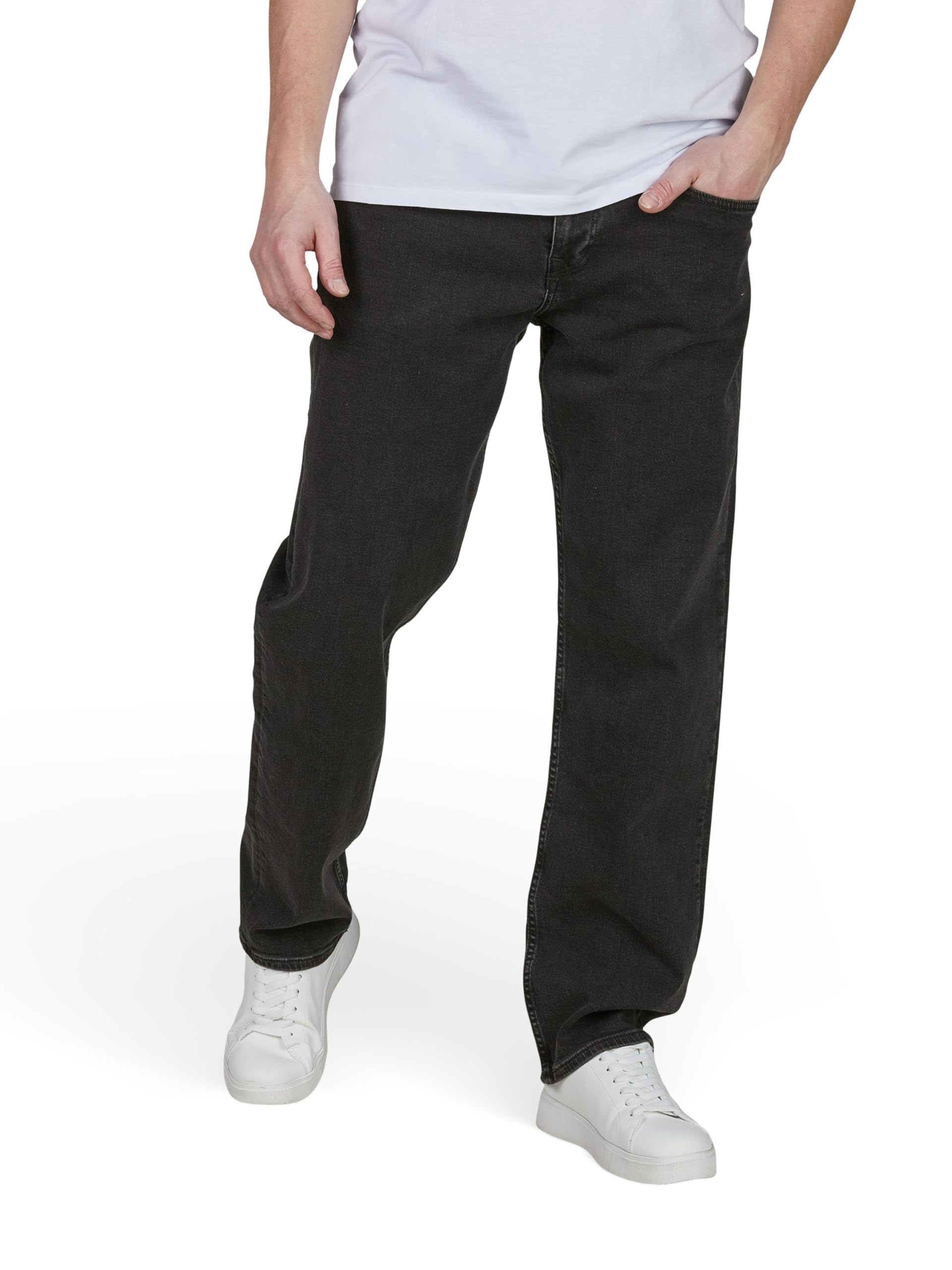 Antonio Men's Stretch Comfort/Relaxed Fit Jeans Trousers Denim Blue Black 30 31 32 33 34 36 38 40