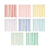 Pastel Striped Napkins (Pack of 16), Thick & Absorbent 3-Ply Paper Pastel Napkins with Wavy Edges, Available in Dinner & Cocktail Sizes, Disposable