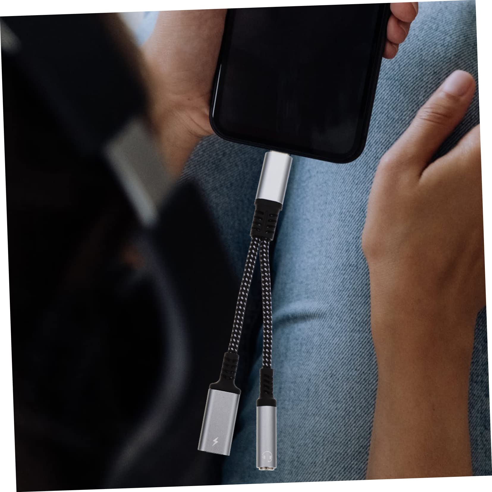 Adattatore Jack Per Cuffie Usb C 3,5 Mm Adattatore Audio Aux Da Tipo C Realizzato in Nylon E Lega Di Alluminio