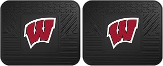 FANMATS 12311 University of Wisconsin Back Seat Car Mats - 2 Piece Set Team Color, 14