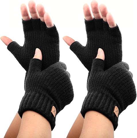 Guantes Sin Dedo Hombres, Guantes De Invierno CáLidos De Lana De Lana De Alpaca, Unisex, Guantes De Tejido De Tejer Sin Dedos Para Correr, Ciclismo, Conducir, Interior, Afuera