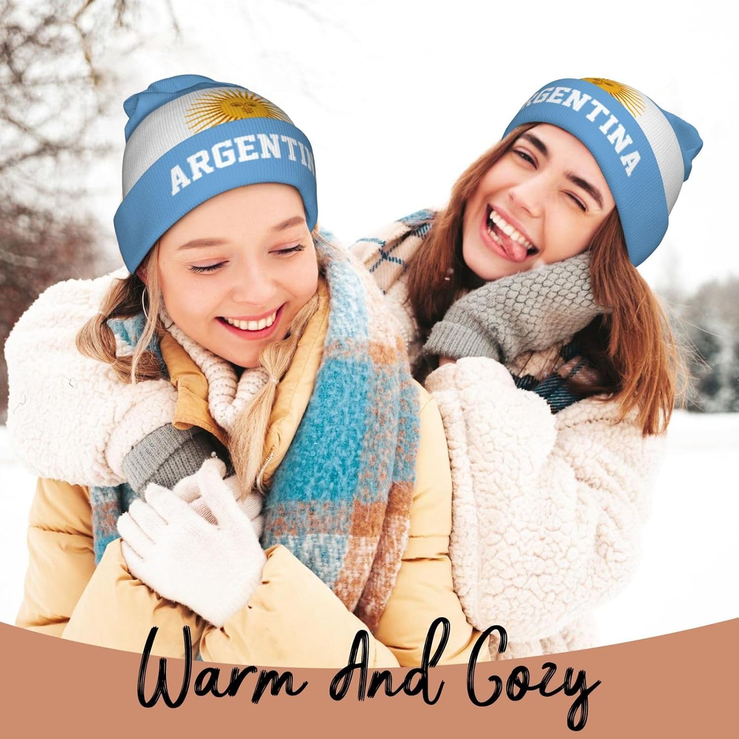 Cute Flag Beanie Hats for Men and Women Soft Warm Knit Hat Ski Hat Stocking Cap Hats