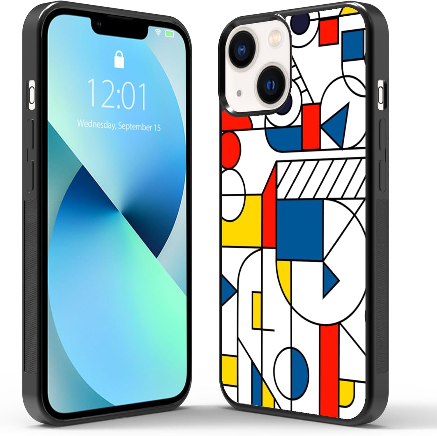 Aesthetic Phone Case Compatible with iPhone XR 11 12 13 14 15 16 Pro Pro Max Case, Abstract Pattern Design Shockproof TPU Phone Case Cover with Wireless Charging Support