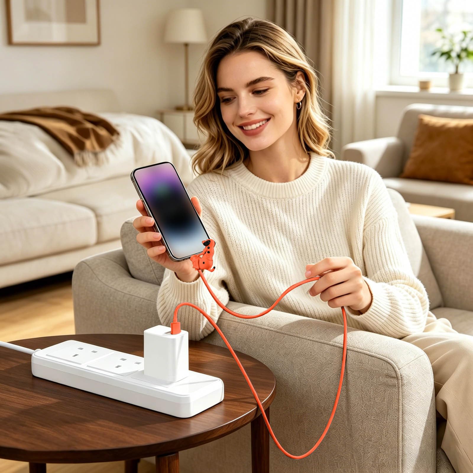 Cavo di ricarica di tipo C per smartphone, confezione da 3 cavi di ricarica per trasferimento dati e sincronizzazione rapide, compatibile con dispositivi di tipo C