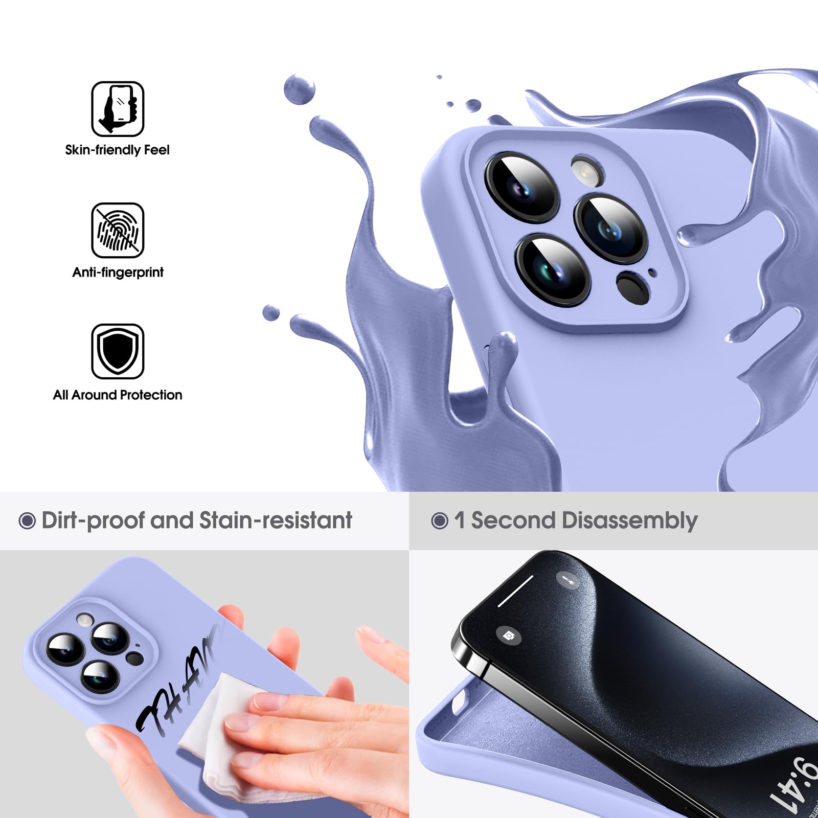 Supdeal Custodia IPhone 16 Pro - Silicone Liquido, Ultra Protettiva - Foto 10