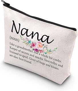 BDPWSS Nana Gift Nana Definition Makeup Bag Nana Birthday Mothers Day Gift New Grandma Gift Best Nana Ever Nana to Be Gift (Nana Noun CA)