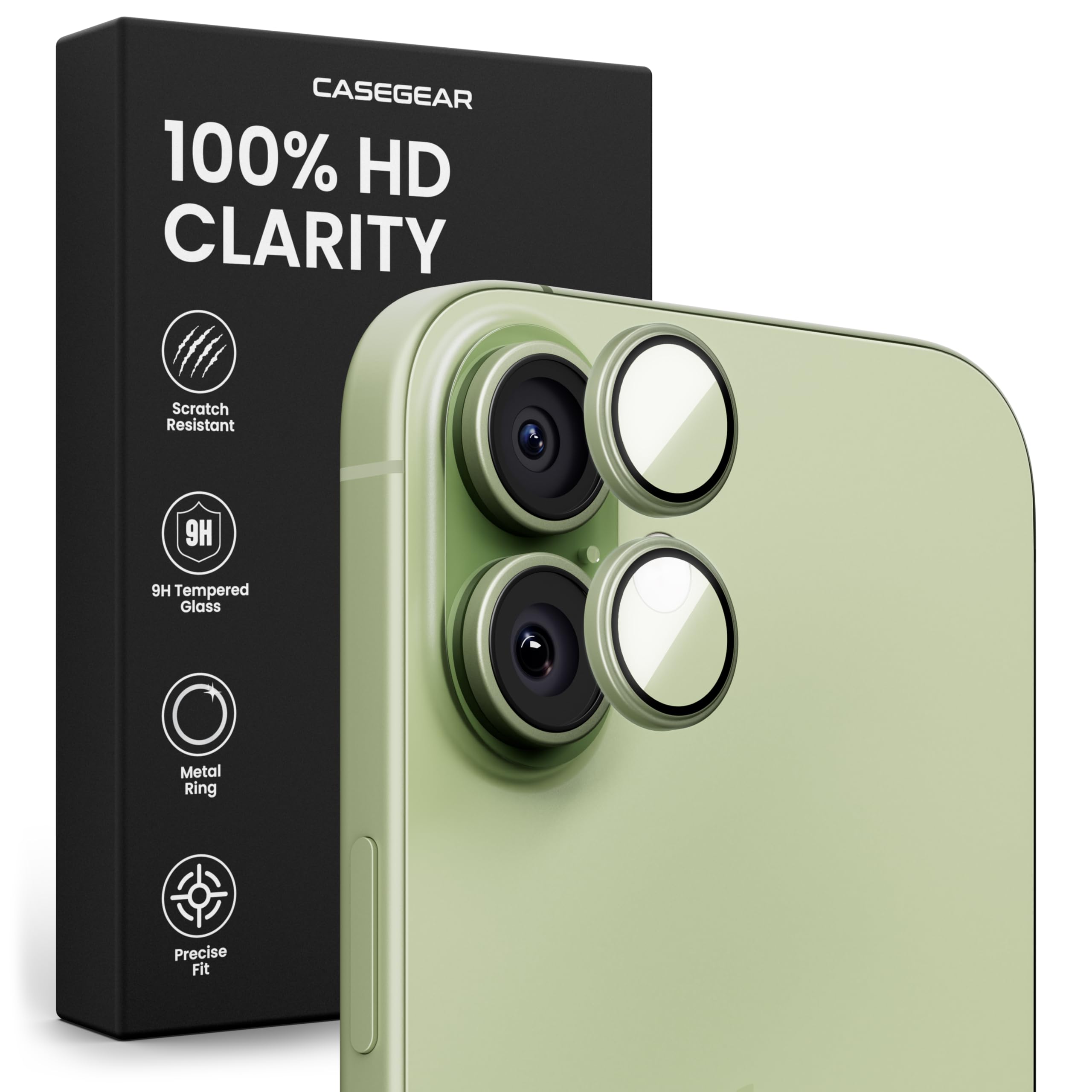 CASEGEAR Clear Pro Camera Lens Protector Compatible With iPhone 17 | HD Clarity | Scratch Resistant | Complete Coverage | Easy Installation | Sage-image-30