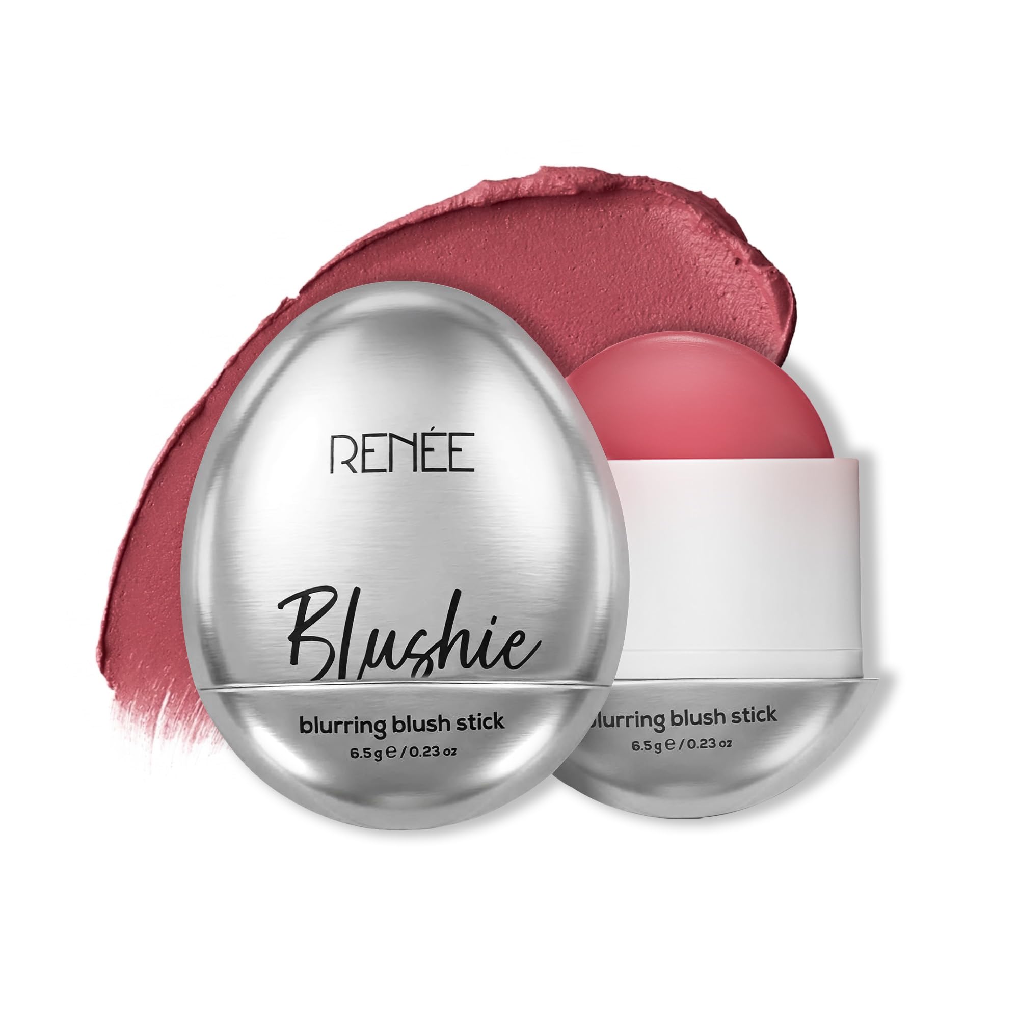 RENEE Blushie Blurring Blush Stick | Buildable Formula With Soft-Focus Matte Finish | Lightweight, Long-Lasting, Easily Blendable | With Hyaluronic Acid, Peptides & Vitamin E - Pinkie Promise | 6.5g-picture-28
