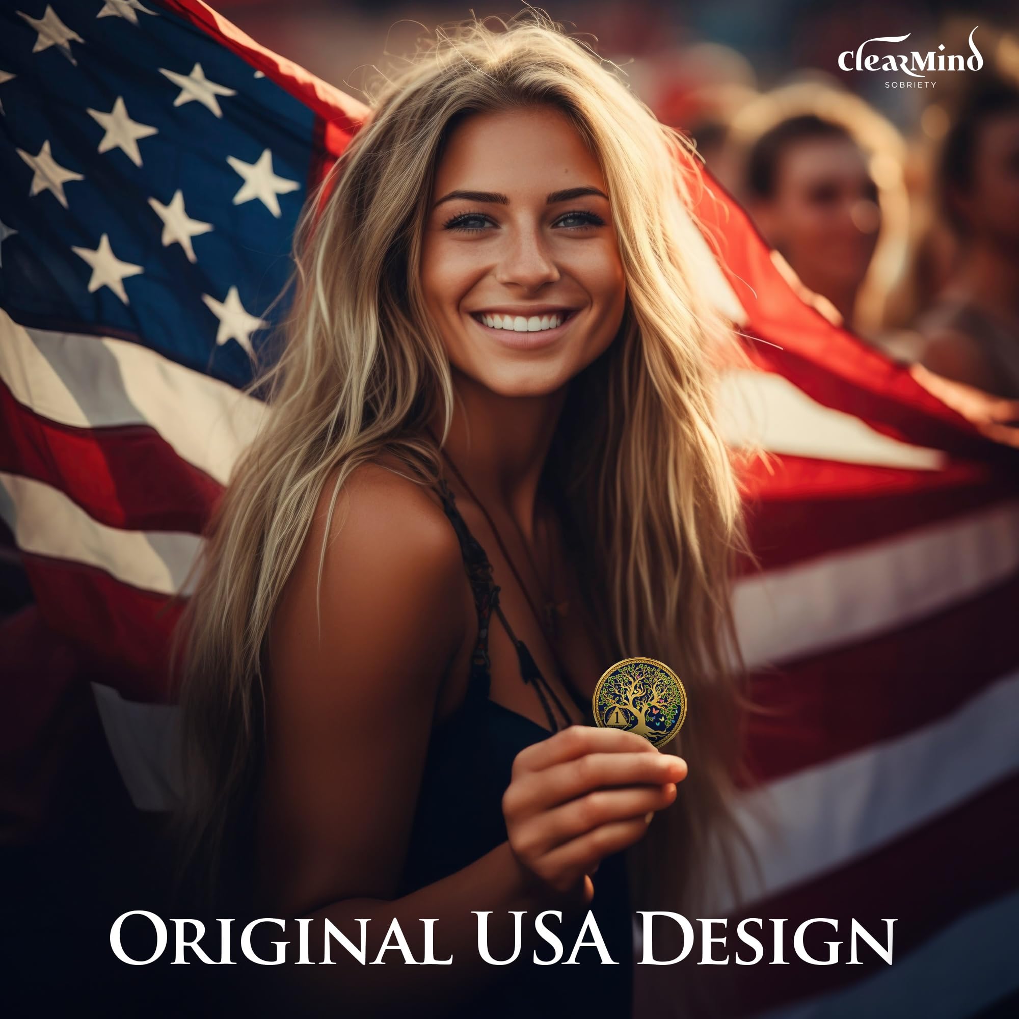 Moneda de sobriedad, unisex, años 1