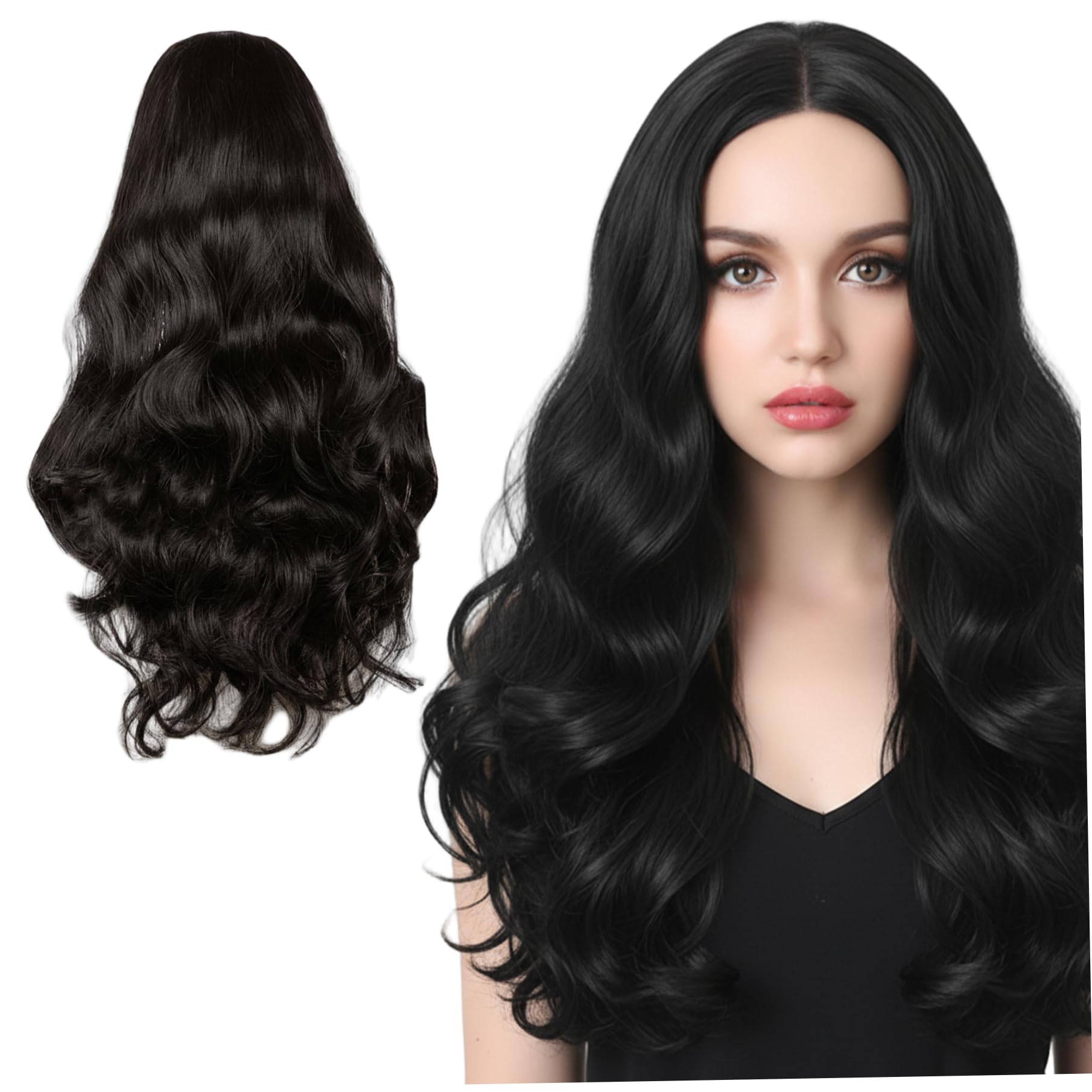 Extensiones de cabello sin costuras de alta gama con clips regulables 8