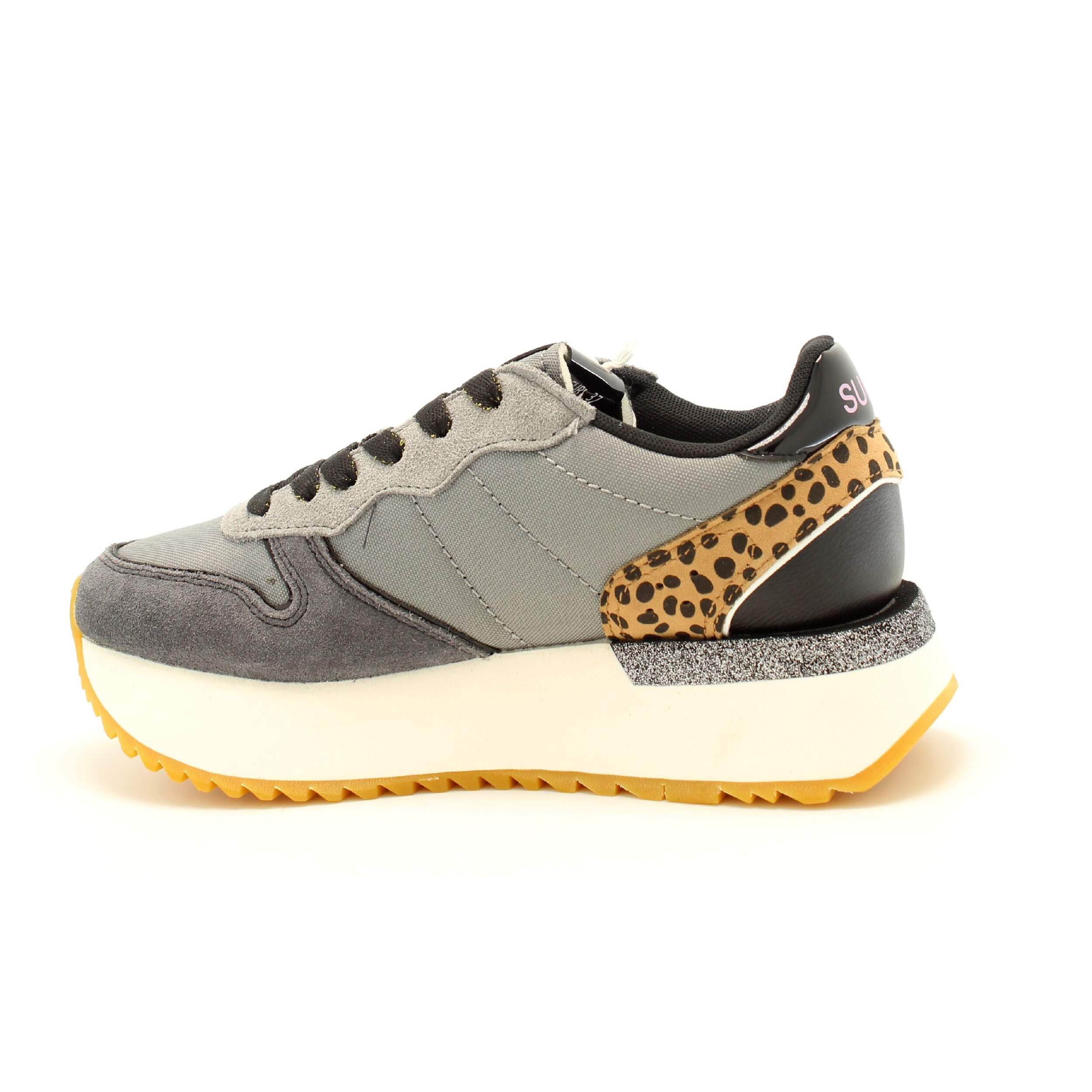 SUN68 Z44218 Sneakers Con Lacci In Tessuto/camoscio Donna GRIGIO MEDIO 40