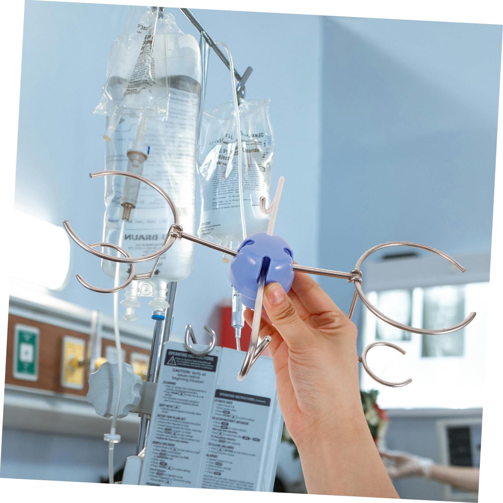 Medizinischer Ständer für Infusionen Infusionsständer Medizinischer Ständer Haken Ersatz Stabiles Zubehör aus Edelstahl