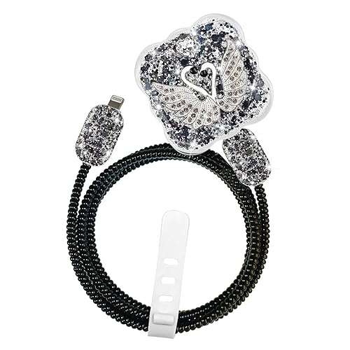 Miniatura 14 de CameCosy Juego de protectores de cable de carga para Apple Adaptador de corriente dinámico de 40 W, protector de enchufe de cargador con diseño de