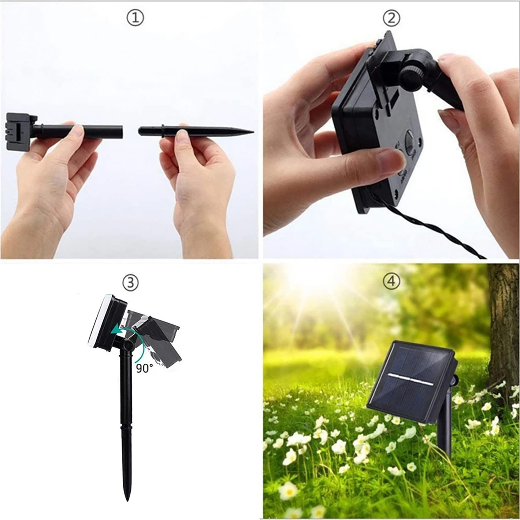 Solar Lichterkette Seil Aussen Wetterfest Sisalstern Beleuchtet Lampe Vintage LED Hanfseil Gartenleuchte Deko für Garten Terrasse Balkon Bäume Weihnachten (10M 200 LED)