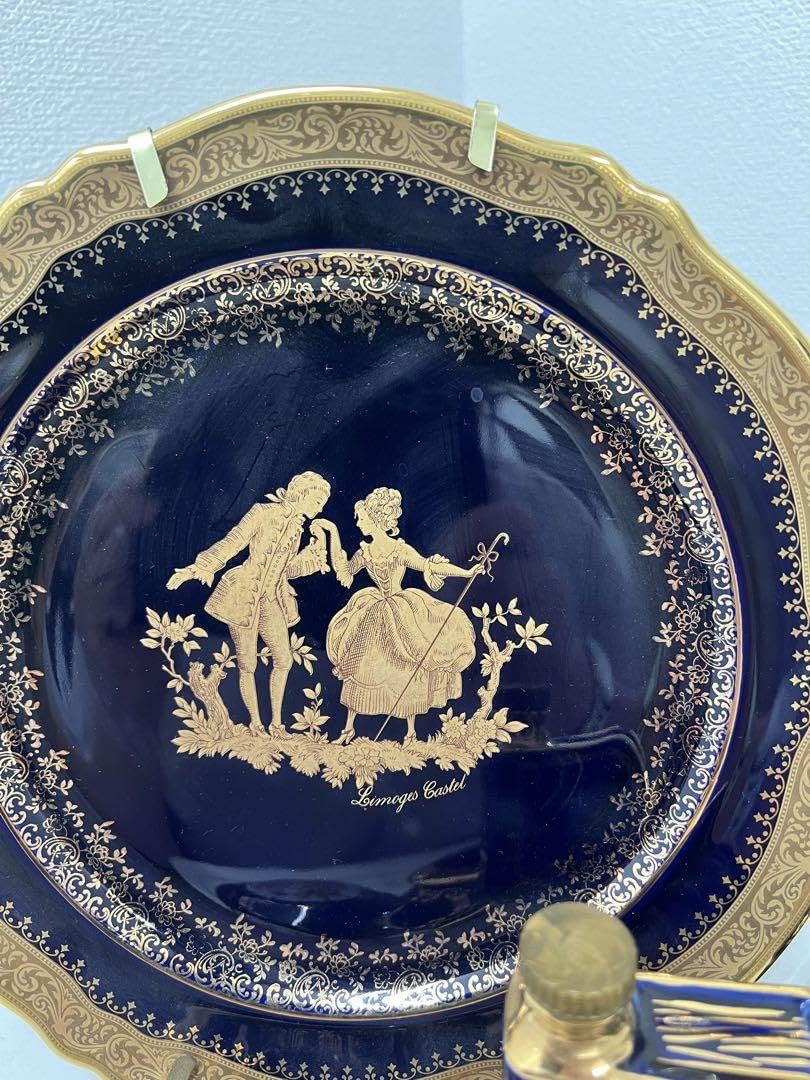 Amazon.co.jp: リモージュ LIMOGES CASTEL 22K 金 絵皿 小物入れ 花瓶 