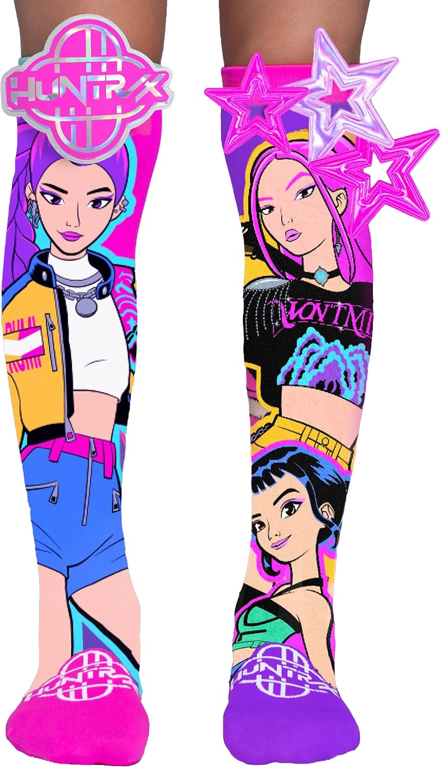 MADMIA Kpop Demon Hunters Knee-High Socks – Colorful Dress-Up Socks for Kids & Adults