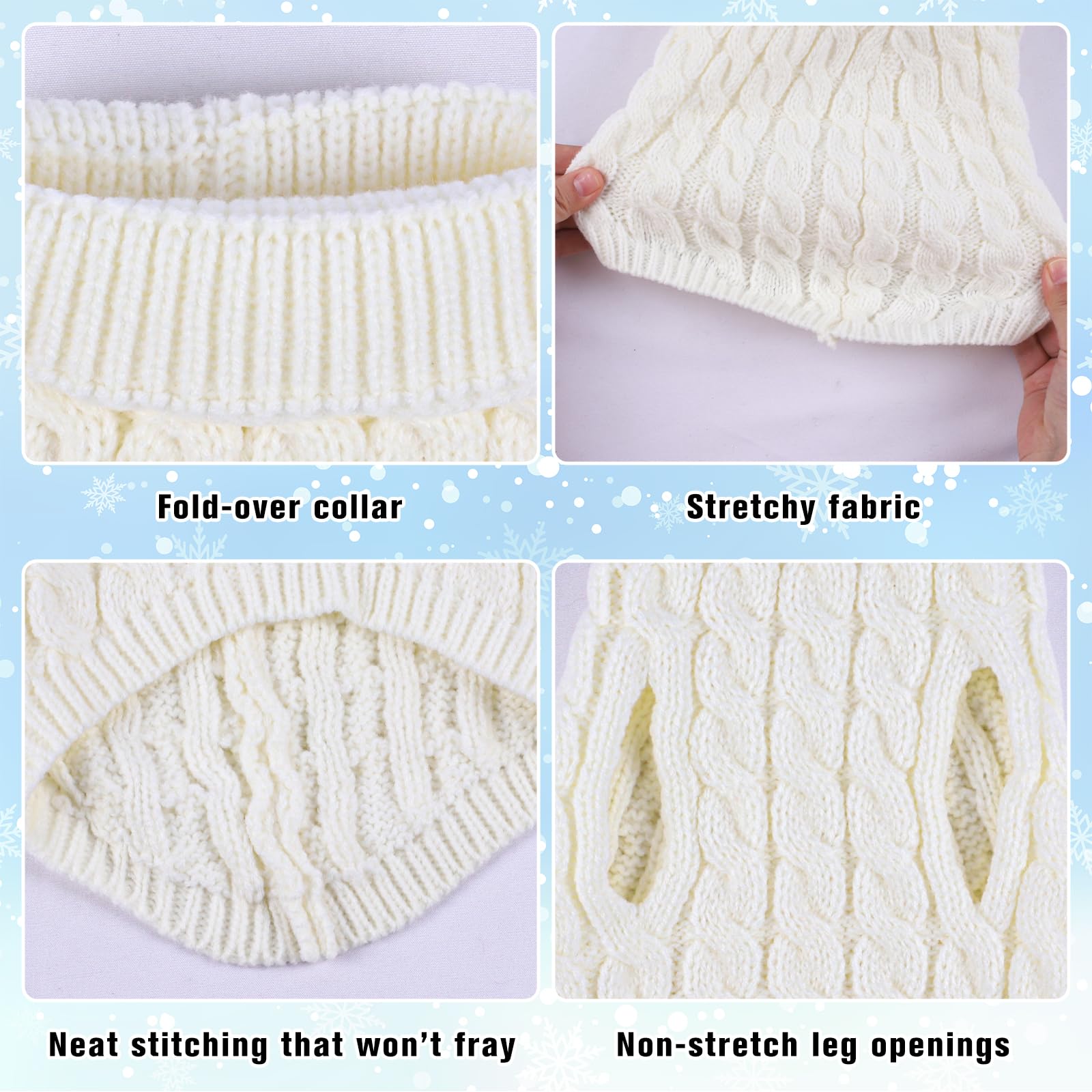Huisdier Hond Coltrui Breien Trui Jas Winter Warmer Verdikking Pullover Knitwear Gehaakte Jas Kleding voor Kleine Medium Grote Hond Puppy Kat (S, Blauw
