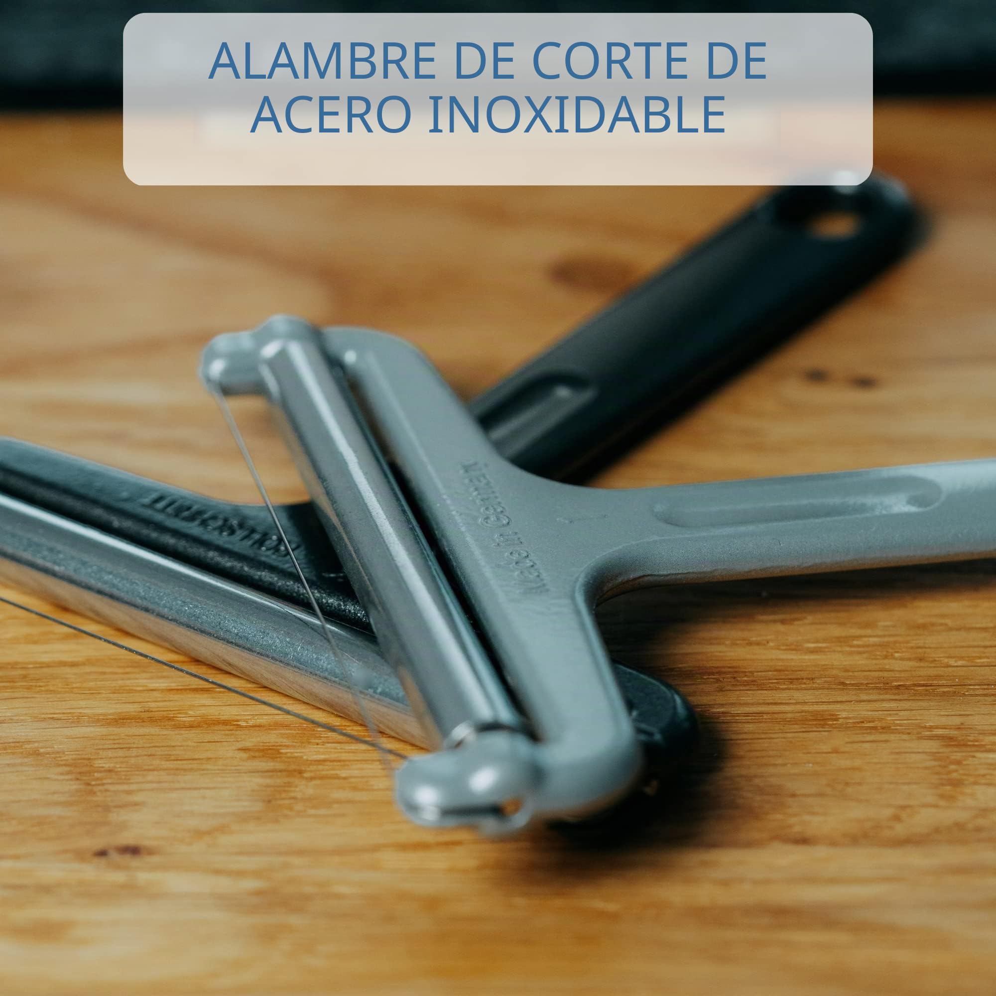 Westmark Cortador de queso con rodillo y alambre de corte, Acero inoxidable/aluminio, Espesor variable