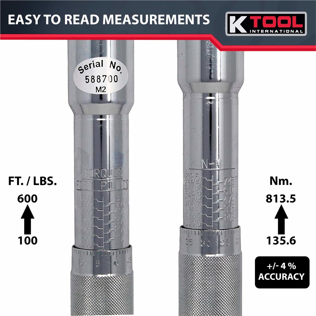 Amazon.com: K Tool International 72175 Ratcheting Torque Wrench