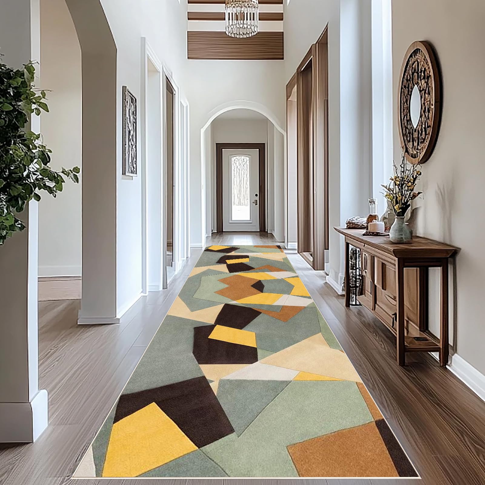 Rug Runners for Hallway Non Slip Carpet Runners for Hallways Long Kitchen Rug Washable Hall Runner mat 90 x 140 cm Area Rug Absorbent Carpet Floor Mat Narrow Corridor Rug Runner for Entrance Stair