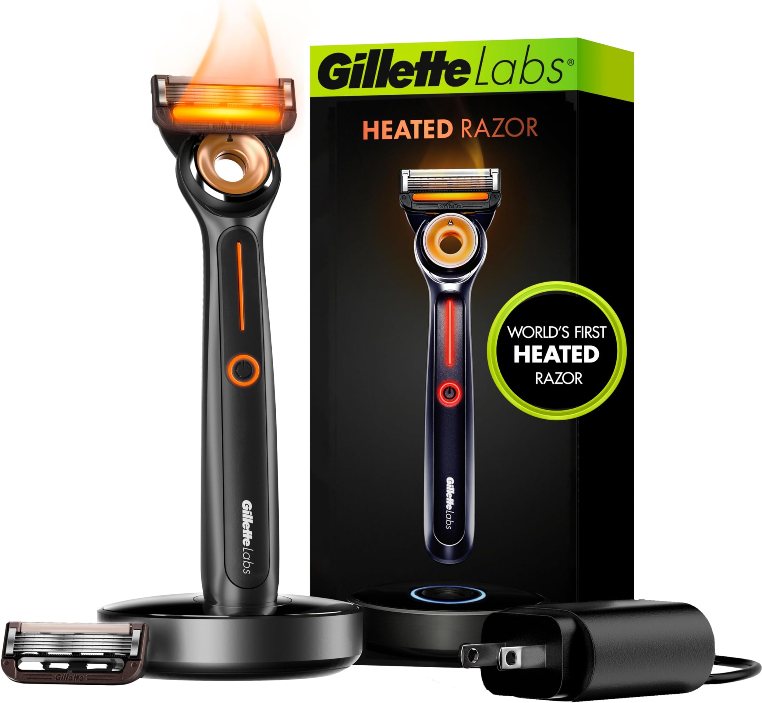 Labs Heated Razor For Men Starter Kit, Black