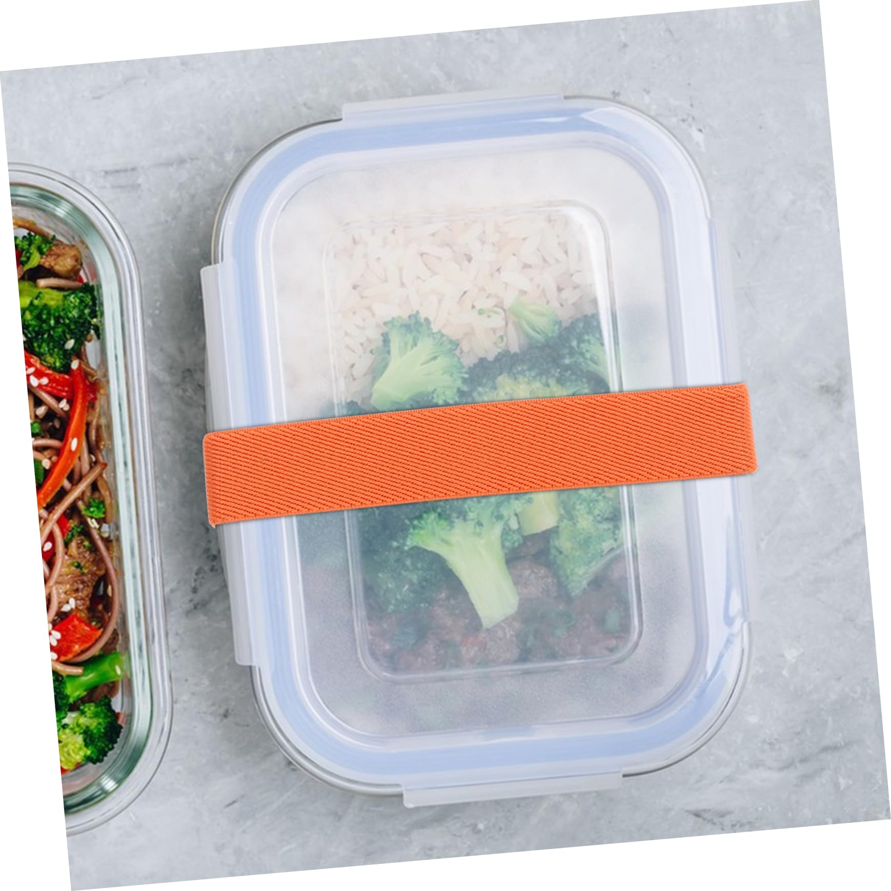 Sangles élastiques Pour Boîte Bento - Lot De 4, Nylon, Ajustables, Pour Fixer Les Repas
