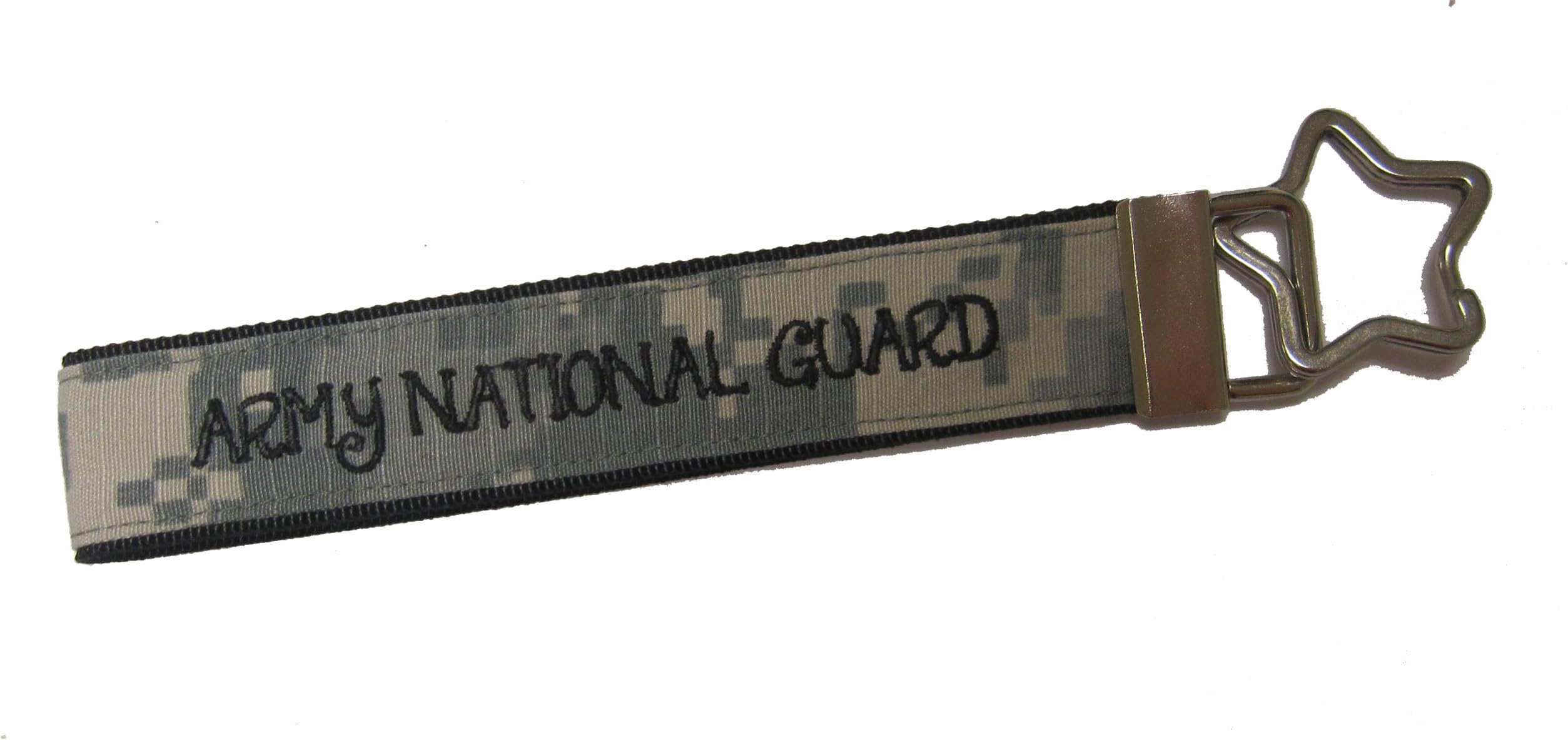U.S. Army National Guard Name Tape Key Chain, Army National Guard Military Keychain, Army National Guard Key Fob