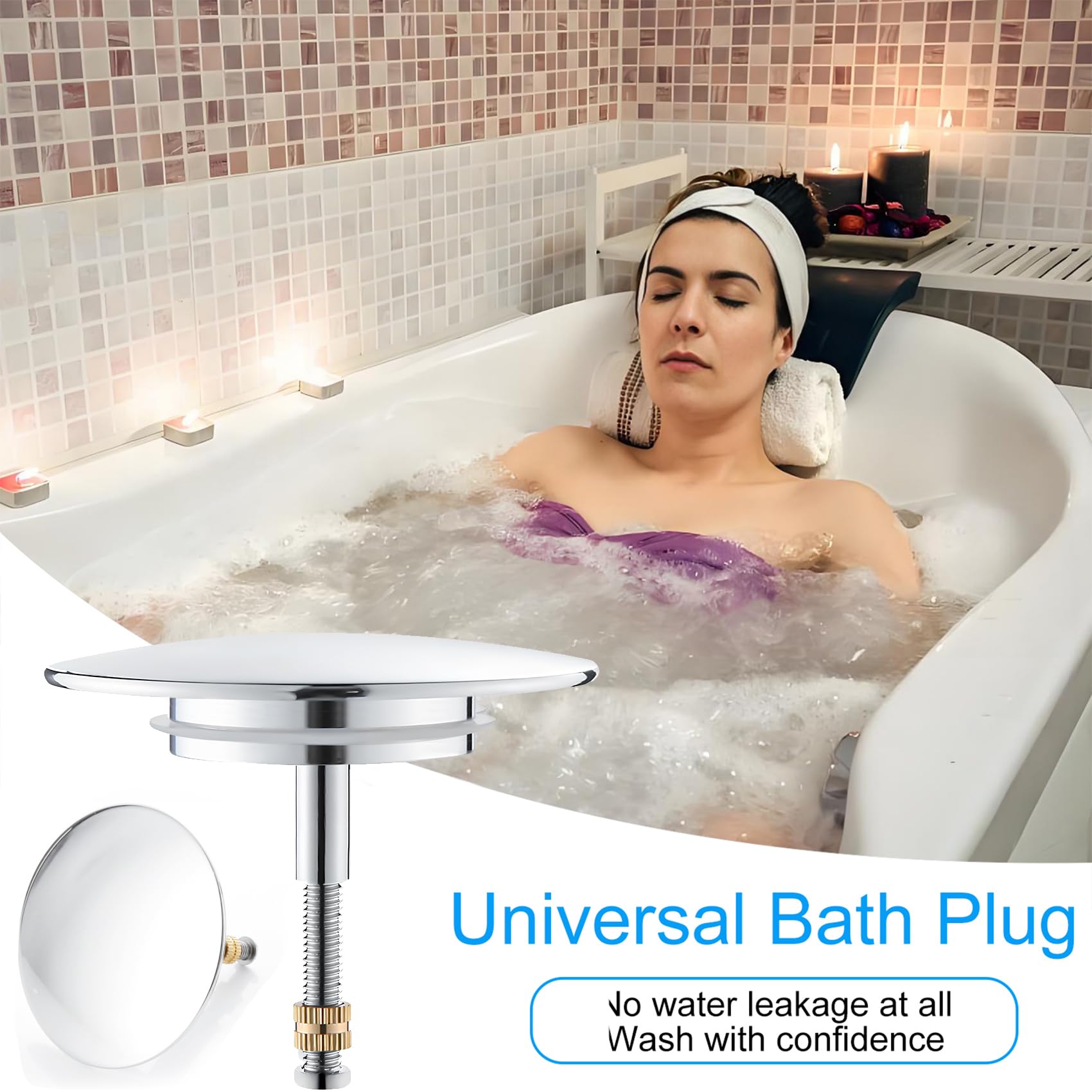 Colonna di scarico colore rame universale per vasca da bagno Vicario 1011/120.03
