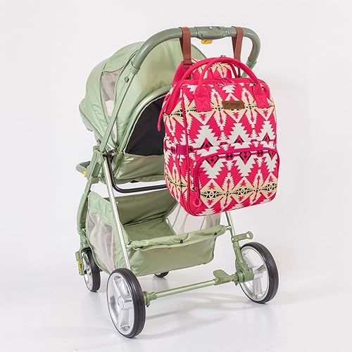 Miniatura 7 de Montana West Wrangler Callie - Mochila para pañales con correas para cochecito, patrón occidental, bolsa de viaje multifunción para bebé