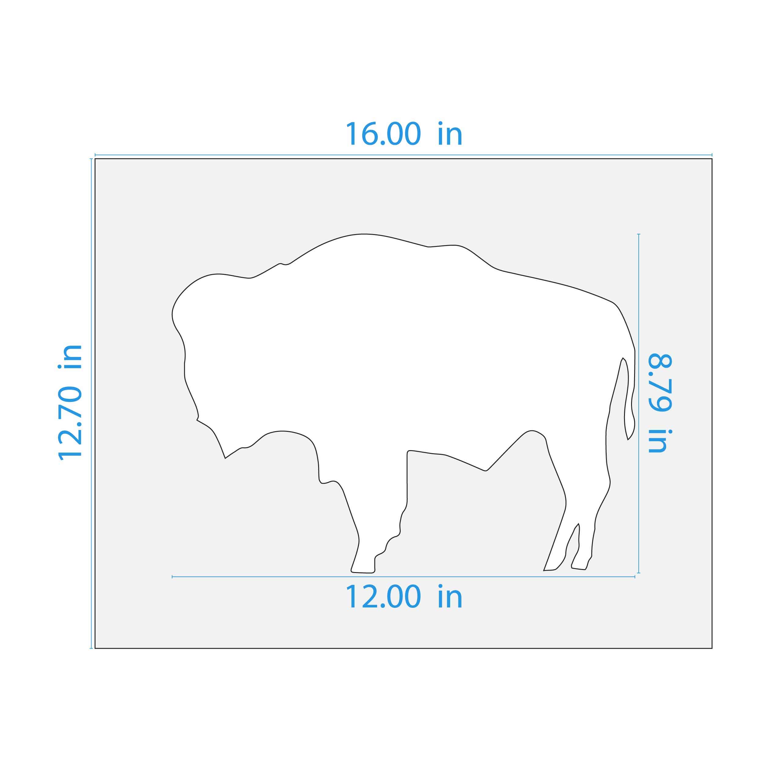 Stencil Stop - Szablon flagi Buffalo Wyoming - Wielokrotnego użytku do projektów DIY, malowania, rysowania, rzemiosła - 14 mm Mylar Plastik (30,5 x 22,3 cm)