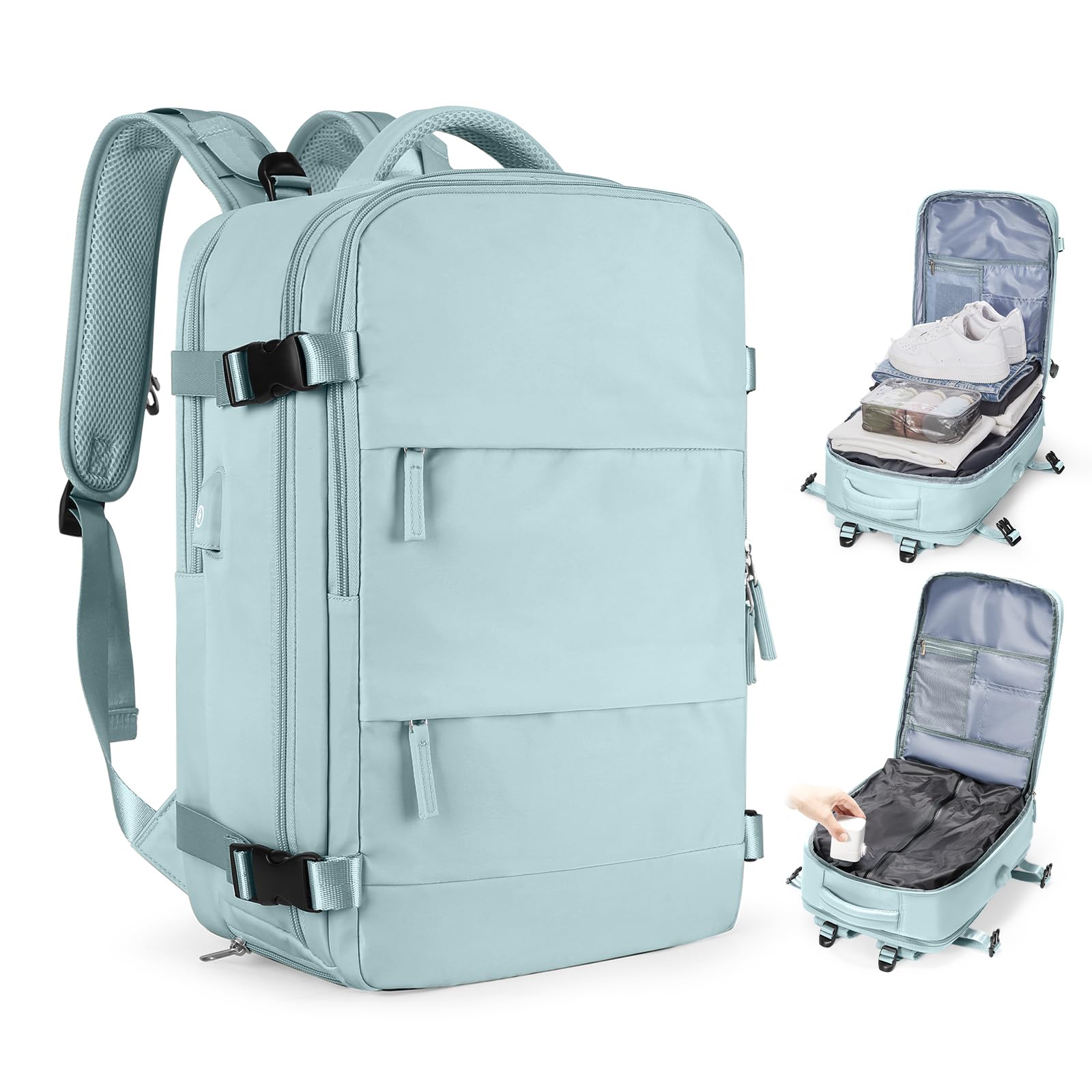 Photo 1 of ** VACUUM NOT WORKING*** coofay Vacuum Backpack Travel with Pump Vacpack Travel Backpack with Vacuum System Mochila de Viaje Compresion al Vacio Easyvacpack Airbag Backpacks for Traveling Carry on Luggage