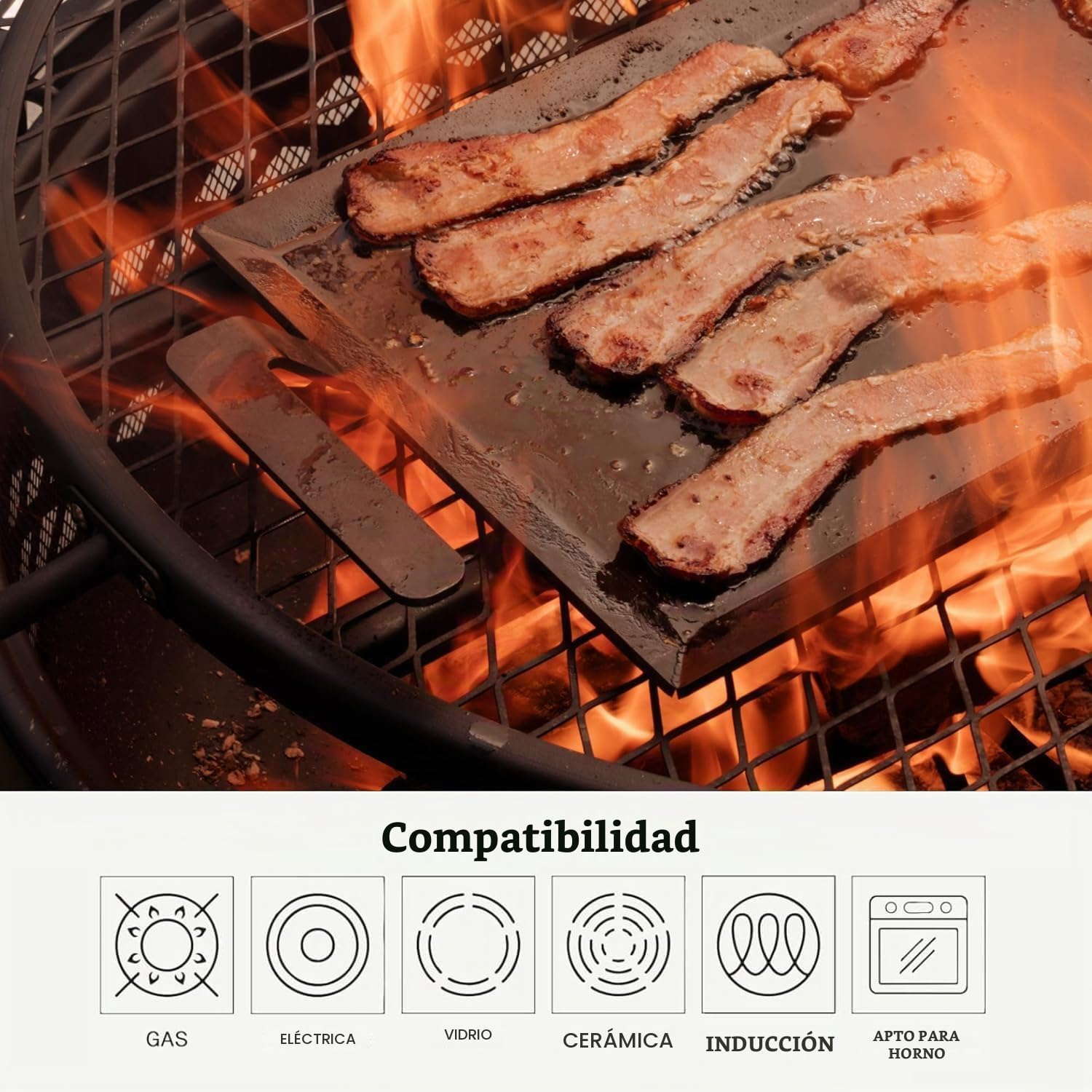 Made In Utensilios de cocina - Plancha de acero al carbono - (Como hierro fundido, pero mejor) - Utensilios de cocina profesionales - Suecia - Compatible con inducción