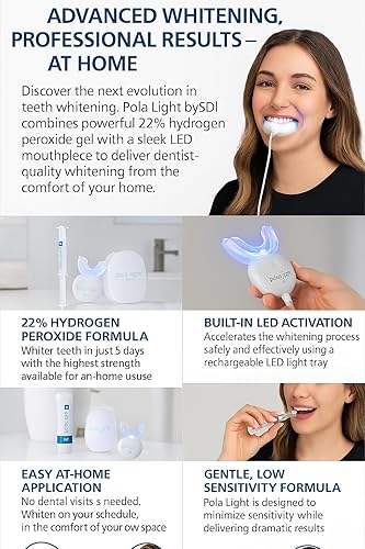 PolaLight Home Kit de blanqueamiento dental 22% peróxido de carbamida Ea