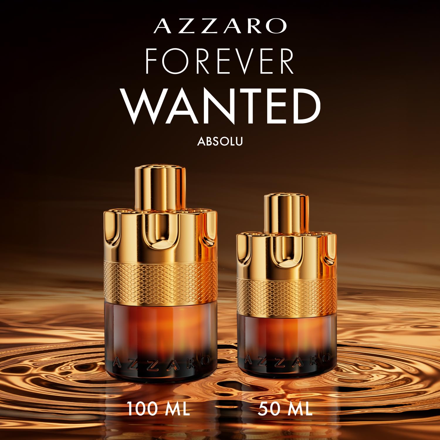 Azzaro Forever Wanted Absolu Eau de Parfum für Herren, intensiver ambrig-holziger Herrenduft, sinnlich-rauchiges und langanhaltendes Männerparfüm, 100 ml