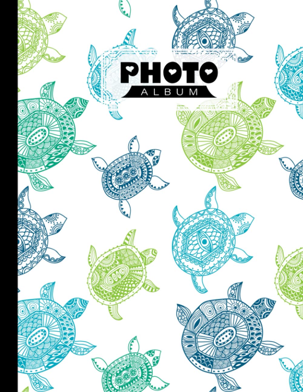 Photo Album: Large Photo Albums with Writing Space Memo, Extra Large Capacity Picture Album | Premium Turtles Cover by Sylke Barth