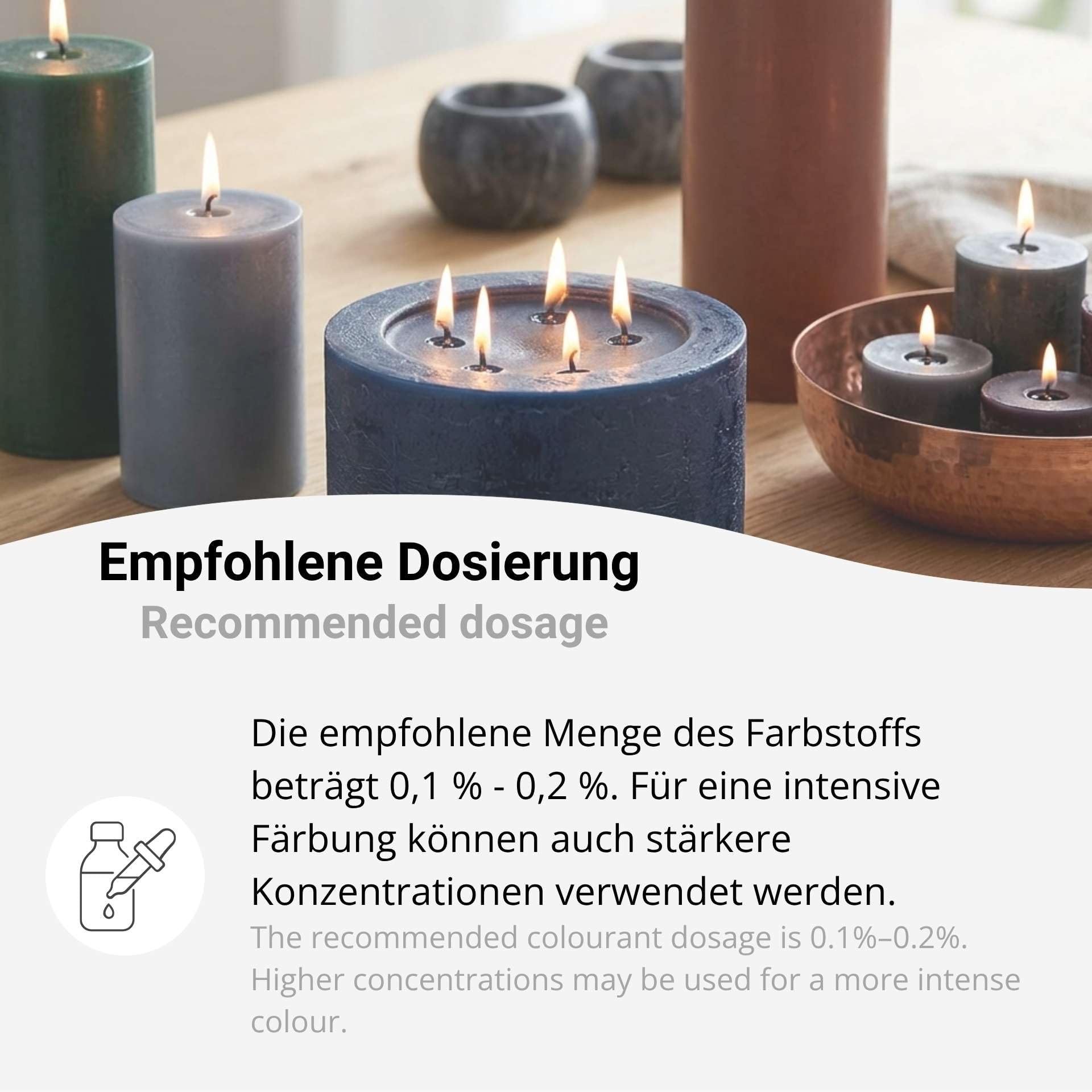1 kg Kerzenfarbe, Wachsfarbe zum Durchfärben, Kerzen einfärben, Made in Germany (Violett 290)