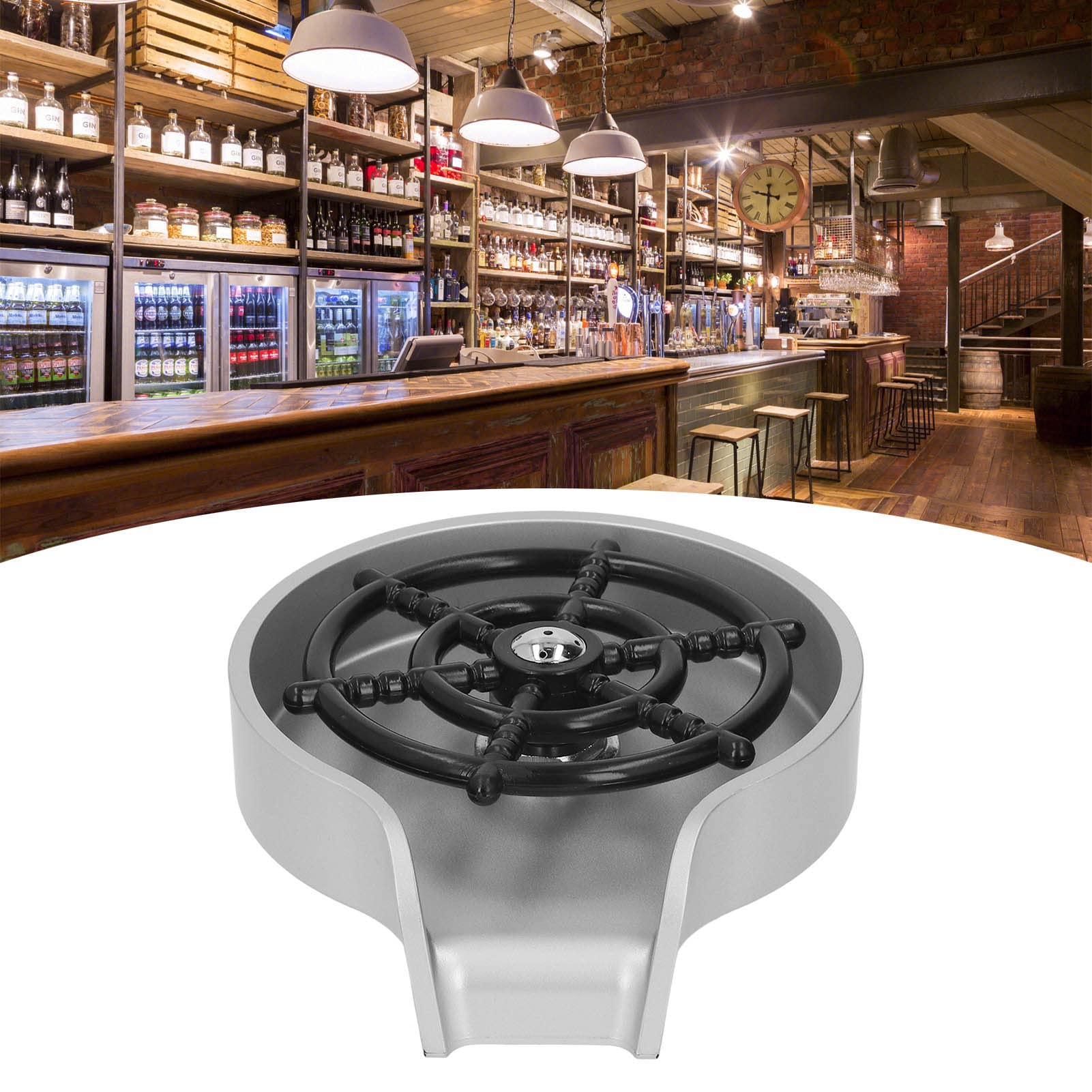 Fregadero Enjuagador de Vasos Automático Lavador de Vasos Bar Fregadero Lavador de Vasos Alta Presión Enjuagador Automático de Vasos Bar Fregadero Lavador de Vasos Limpiador de
