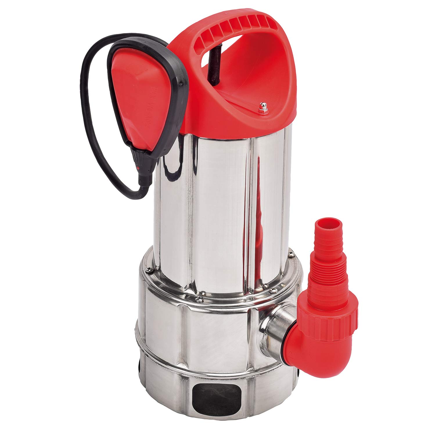 Valex ESP-INOX751 ELETTROPOMPA SOMMERGIBILE ACQUE TORBIDE, Rosso e Cromato