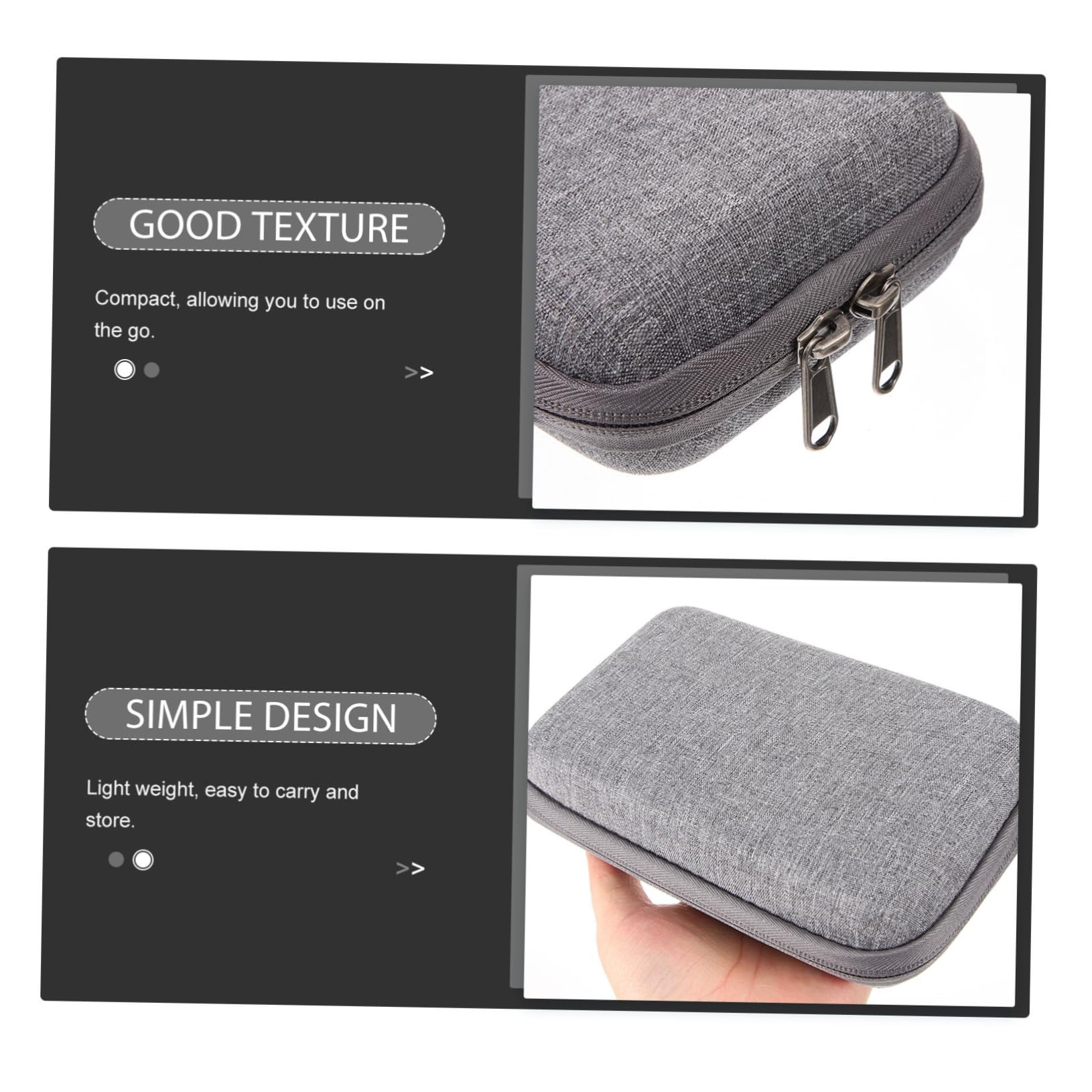 HOMSFOU 5pezzi Organizzatore Elettronico Da Viaggio Compatto Per Caricatori e Accessori Custodia Portatile Per Cavi e Dispositivi Perfetta Per Viaggi e Trasporti