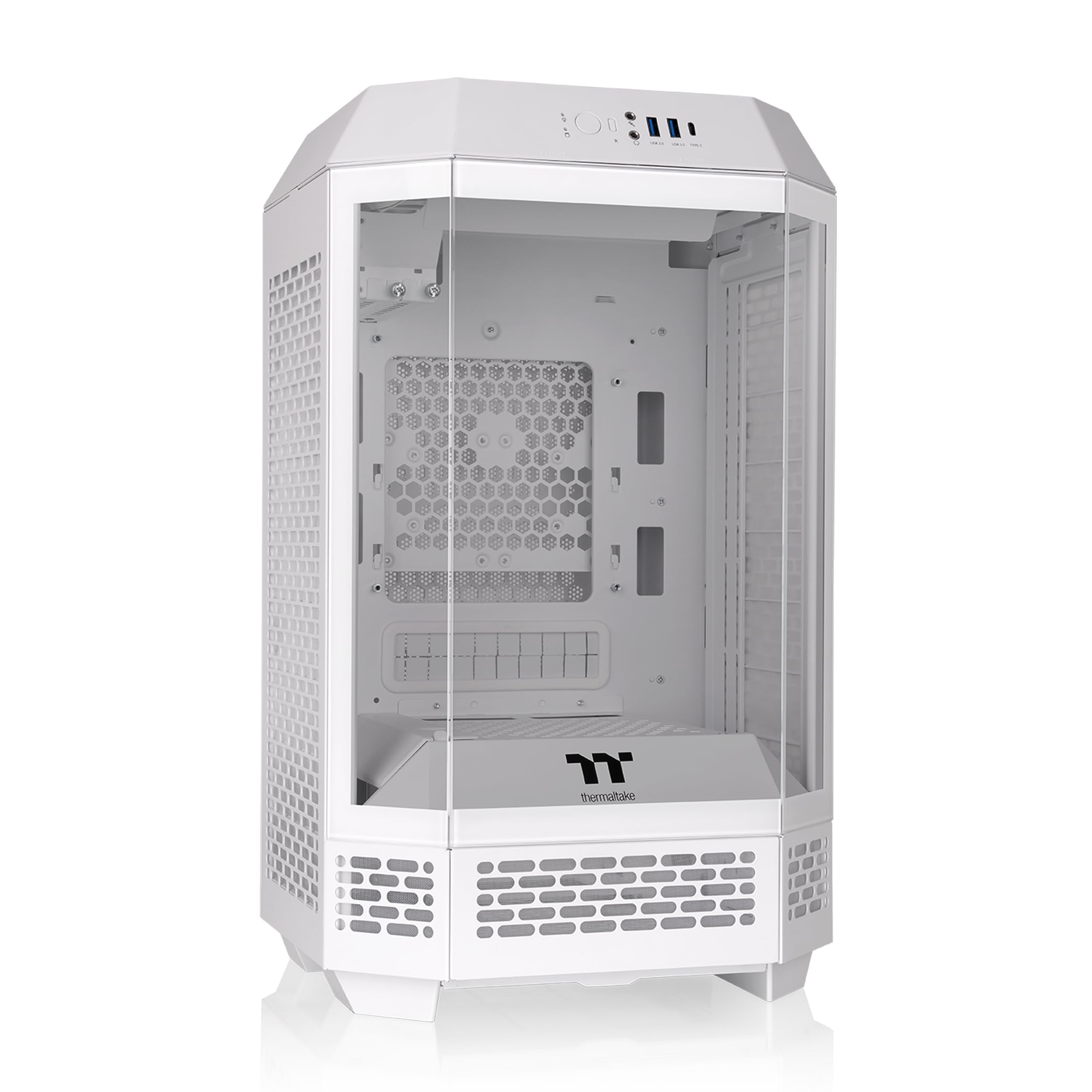 Thermaltake Tower 250 Snow Mini-ITX Mini Tower; 2x120mm CT Fans Included; 360mm Radiator Support; 360mm GPU Clearance; Dual Chamber; CA-1Z9-00S6WN-AZ-image-4