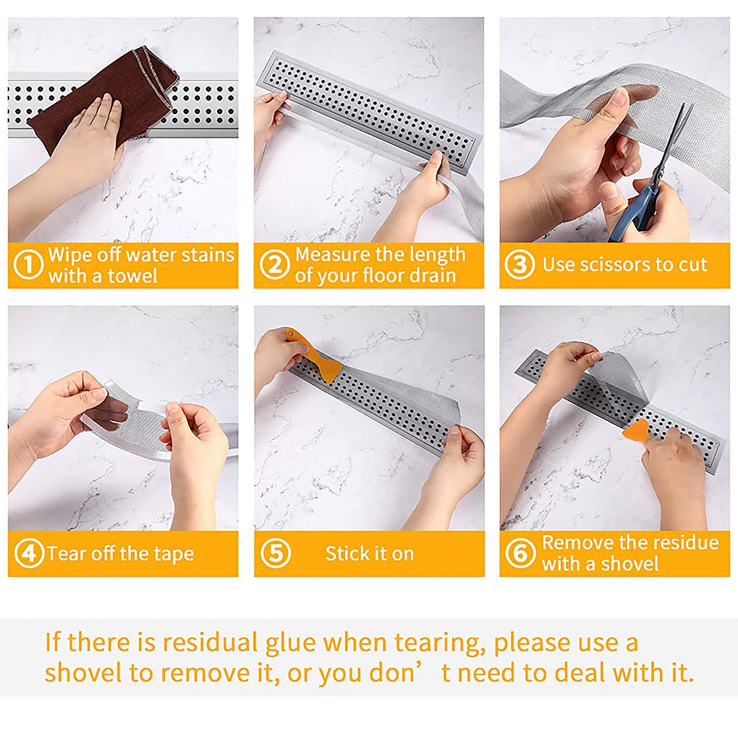 NIYANETAIL Self-Adhesive Mesh Roll 4M Drain Strainer & Hair Catcher for Shower, Bathroom, Bathtub, Washbasin Cuttable Drain Guard Sticker Roll for Floor Drains Easy-to-Use, Versatile Drain Cover 4