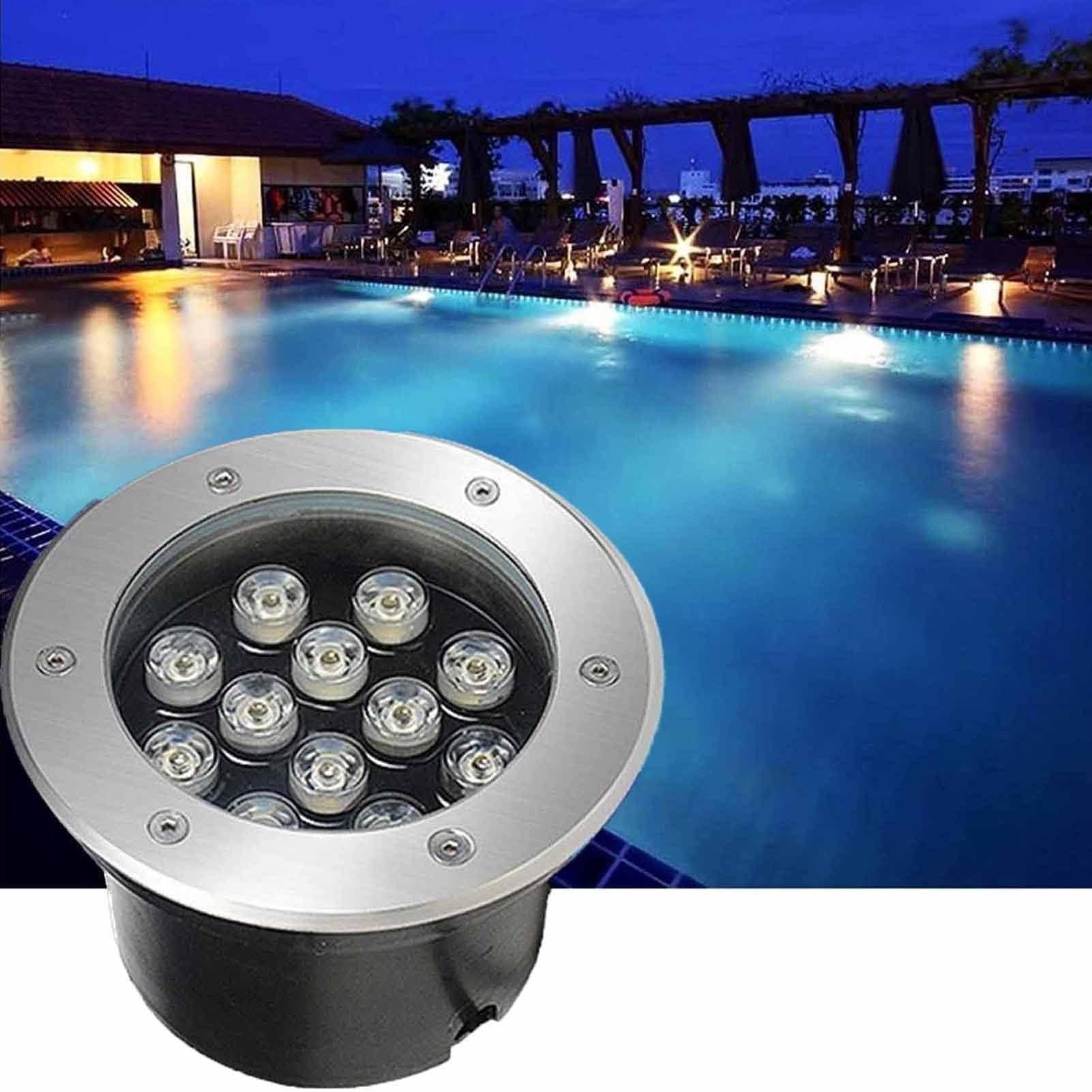 GUODDM LED Landscape Lights - IP68 Waterproof Stainless Steel, Recessed Underwater Lighting, Garden Lamp for Pond and Outdoor Use(RGB,18w)