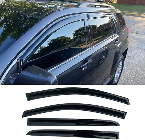 Miniatura 2 de Puermto 94812 - Deflector de viento impermeable para ventana lateral, juego de 4 protectores de lluvia de repuesto para GMC Terrain 2018, 2019,
