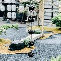 Vista 1 de Ain Chain Rain Gutter Chains Rainwater Diverter, Length Customizable Rain Chain(260cm (8.5ft))